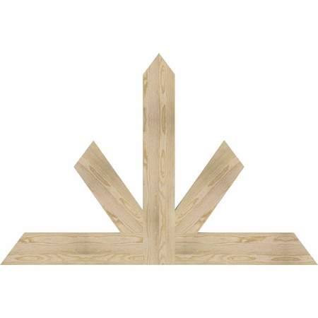 Ekena Millwork Saratoga Rough Sawn Timber Gable Bracket, Douglas Fir, 60"W x 40"H x 2"D x 6"F, 16/12 Pitch GBW060X40X0206SAR00RDF